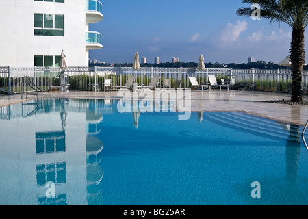 Eigentumswohnung-Ansicht des Flusses Halifax in Florida Stockfoto