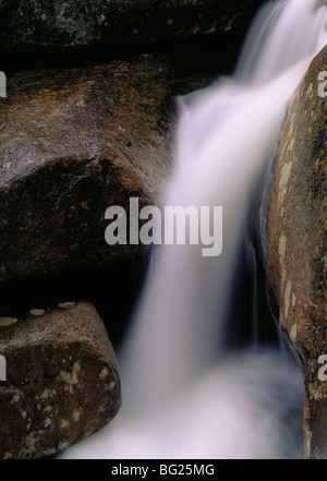 Detail - Katahdin Stream fällt, Baxter State Park, Maine Stockfoto