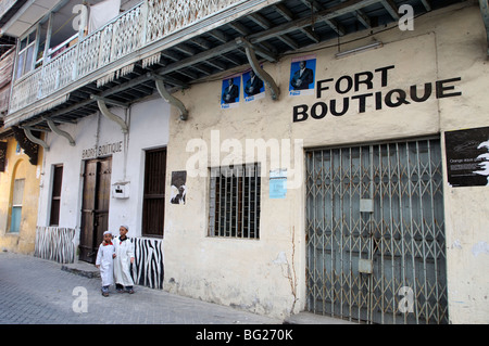 Haus in Ndia Kuu, Old Town, Mombasa, Kenia Stockfoto