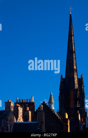 Schottland, Edinburgh, die Royal Mile. Der Hub, ursprünglich bekannt als die Aula, ein historisches Wahrzeichen der Royal Mile. Stockfoto