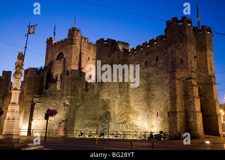 Burg Gravensteen, Ghent; Belgien; Europa Stockfoto