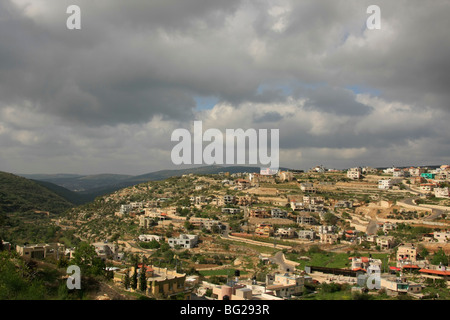 Israel, oberen Galiläa. Drusendorf Beth Jan am Berg Meron Stockfoto