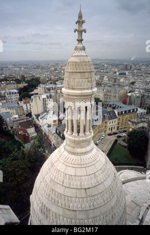 Paris. Frankreich. Ansicht von Paris von Montmartre Sacre Coeur. 18. arrondissement Stockfoto