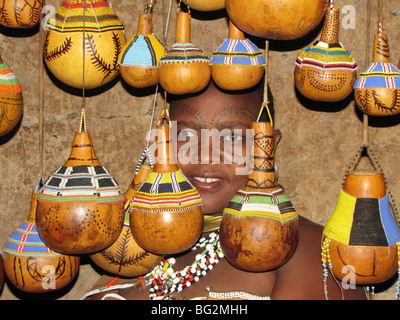 Afrika, Tansania, Mitglieder der datoga Stamm Frau Schönheit Schrammen können um die Augen gesehen werden, Stockfoto