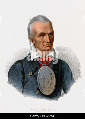 Rote Jacke. Seneca Krieg Chef, 1835 Stockfoto