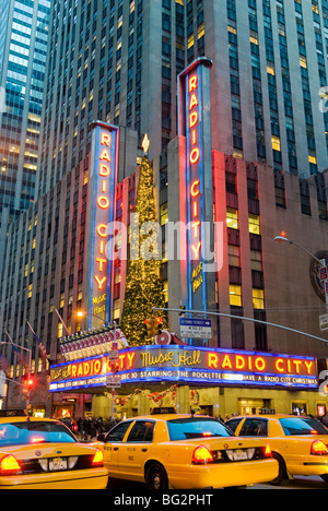 Radio City Music Hall Christmas Lights Rockefeller Center Stockfoto