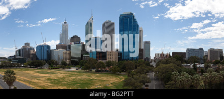 Hochauflösende Panorama des zentralen Perth, Western Australia Stockfoto