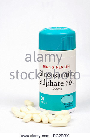 Glucosamin Sulfat Pillen Stockfoto