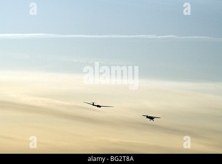 Schirm immer geschleppt, Yorkshire Gliding Club, Sutton Bank, North Yorkshire, England, UK Stockfoto