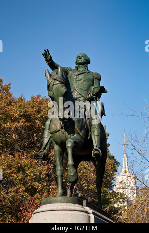 George-Washington-Statue, Union Square Park, NYC Stockfoto