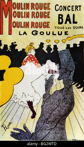 Henri de Toulouse-Lautrec Affiche Plakat Moulin-Rouge: La Goulue Stockfoto