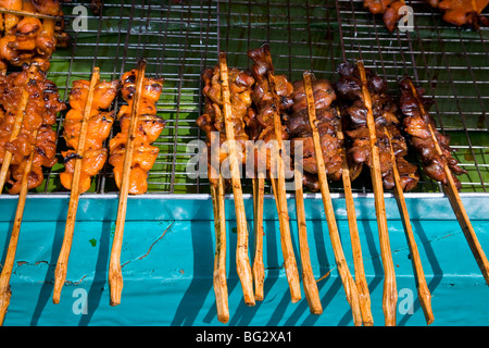 Gegrilltes Fleisch. Bangkok. Thailand Stockfoto