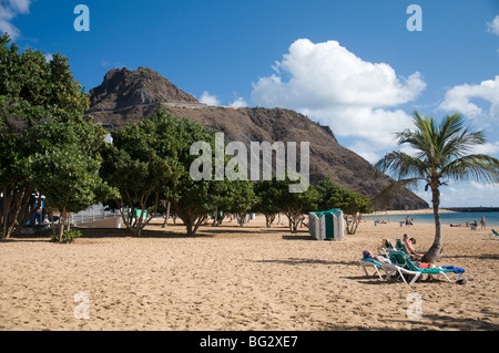 Playa de Las Teresitas Strand auf Teneriffa, Kanarische Inseln, Spanien Stockfoto