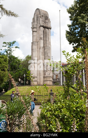 Denkmal in den Parque Centro America in Quetzaltenango, Guatemala. Stockfoto