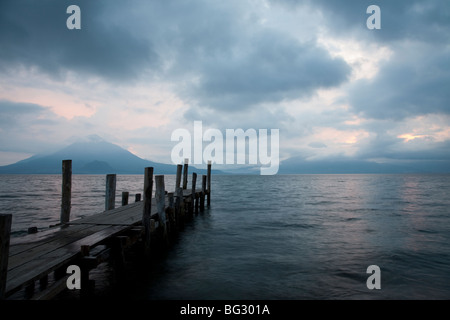 Anlegestelle von Panajachel am Lake Atitlan, Guatemala. Stockfoto