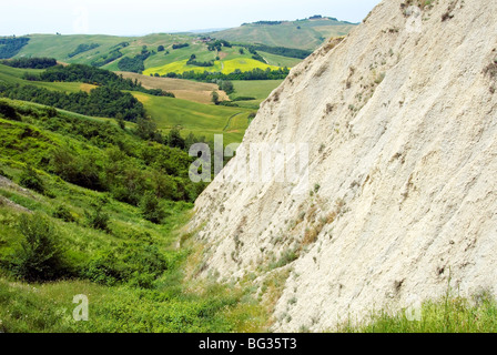 Crete Senesi-Gebiet in der Nähe von Asciano, Provinz Siena, Siena, Toskana, Italien, Europa Stockfoto