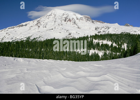 Mount Rainier Nationalpark im winter Stockfoto