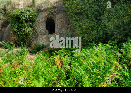 Etruskische Grab, etruskischen Nekropole von San Potente, Tuscania, Viterbo, Latium, Lazio, Italien, Europa Stockfoto