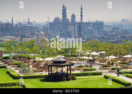 Al-Azhar-Park und islamischen Bereich, Kairo, Ägypten, Nordafrika, Afrika Stockfoto