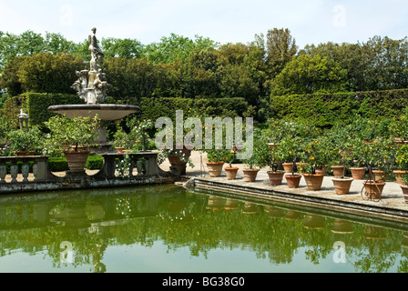 Fontana dell'Oceano, Boboli-Gärten, Florenz (Firenze), UNESCO World Heritage Site, Toskana, Italien, Europa Stockfoto