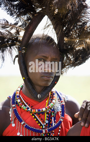 Masai Krieger, Masai Mara National Reserve, Kenia, Ostafrika, Afrika Stockfoto