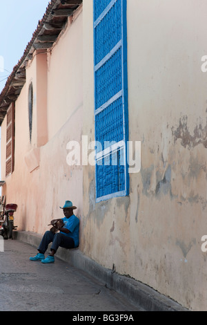 Guitar Player, Santiago De Cuba, Kuba, Karibik, Mittelamerika Stockfoto