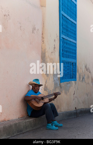 Guitar Player, Santiago De Cuba, Kuba, Karibik, Mittelamerika Stockfoto