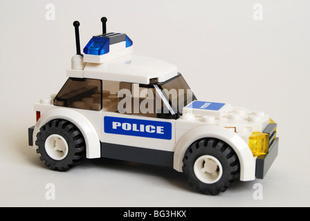 Polizei Auto-Spielzeug lego Stockfoto