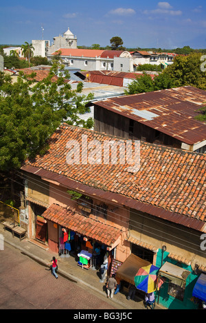 Blick vom Basilica De La Asunción, Stadt von Leon, Abteilung von Leon, Nicaragua, Mittelamerika Stockfoto