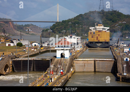 Pedro Miguel sperrt, Panamakanal, Panama, Mittelamerika Stockfoto