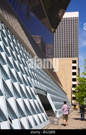 Seattle Public Library, Seattle, Washington State, Vereinigte Staaten von Amerika, Nordamerika Stockfoto