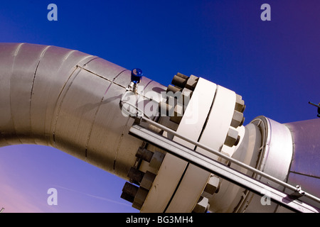 Details der Erdgas-Kompression-Ausrüstung Stockfoto