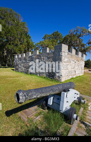 Fort Fredrica Nationaldenkmal, St. Simons Island, Georgia, Vereinigte Staaten von Amerika, Nordamerika Stockfoto