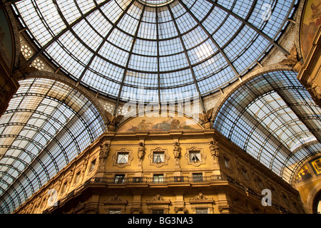 Dach-Detail der Galleria Vittorio Emanuele II Glas überdachten Laubengang, zentral-Mailand, Italien Stockfoto