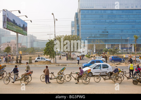 Gurgaon, Hi-Tech-Zentrum 50km von Delhi, Bundesstaat Haryana, Indien, Asien Stockfoto