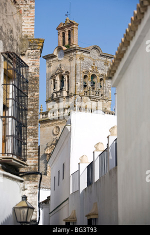 San Pedro Kathedrale, Arcos De La Frontera, eines der weißen Dörfer, Andalusien, Spanien, Europa Stockfoto