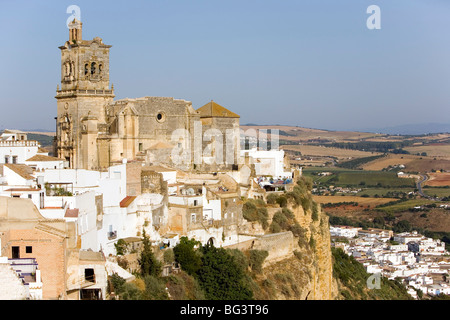 San Pedro Kathedrale, Arcos De La Frontera, eines der weißen Dörfer, Andalusien, Spanien, Europa Stockfoto