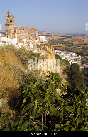 San Pedro Kathedrale, Arcos De La Frontera, eines der weißen Dörfer, Andalusien, Spanien, Europa Stockfoto