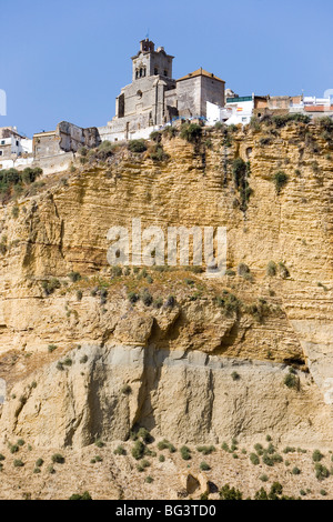 San Pedro Kathedrale, Arcos De La Frontera, eines der weißen Dörfer, Andalusien, Spanien, Europa Stockfoto