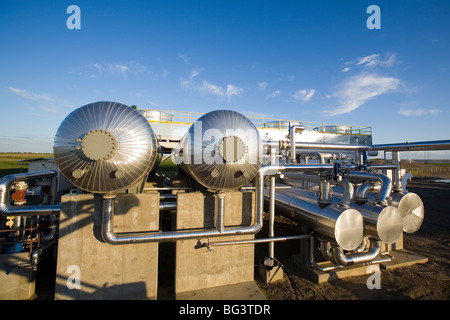 Details der Erdgas-Kompression-Ausrüstung Stockfoto