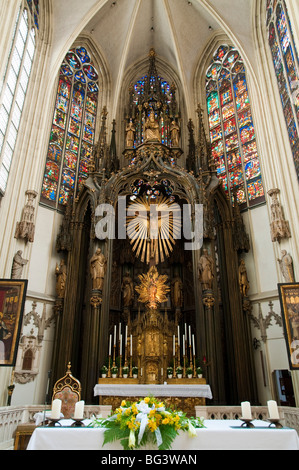 Gotische Kirche Maria bin Gestade, Innen, Wien, Österreich | gotische Kirche Maria bin Gestade, Wien, Österreich Stockfoto