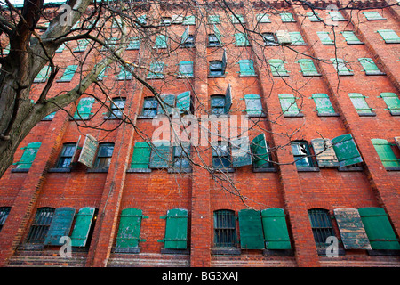 Victorian Fabrikgebäude Gooderham und Würze Distillery District in Toronto Kanada Stockfoto