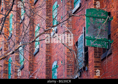 Victorian Fabrikgebäude Gooderham und Würze Distillery District in Toronto Kanada Stockfoto