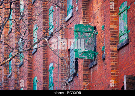 Victorian Fabrikgebäude Gooderham und Würze Distillery District in Toronto Kanada Stockfoto