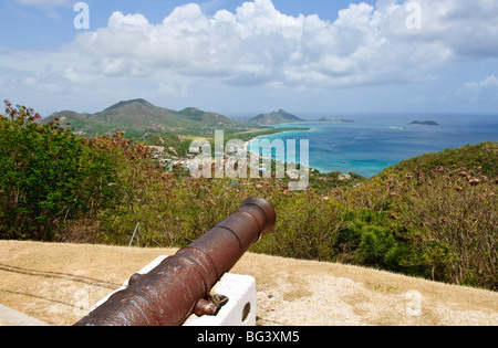 Kanonen auf Carriacou, Grenada, Windward-Inseln, West Indies, Karibik, Mittelamerika Stockfoto