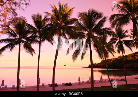 Sonnenaufgang im Palau Pacific Resort, Republik Palau Pacific Stockfoto