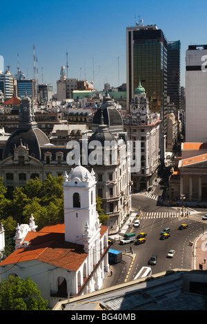 Argentinien, Buenos Aires, Luftaufnahme von Bolivar-Straße in der Nähe von Plaza de Mayo Stockfoto