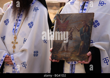 Israel, Jordantal, Theophanie in der griechisch-orthodoxen Kloster des Heiligen Johannes in Qasr al Yahud Stockfoto