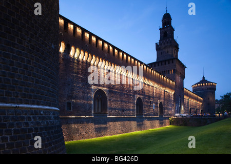 Italien, Lombardei, Mailand, Castello Sforzesco Schloss Stockfoto