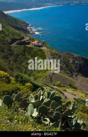 Italien, Sardinien, Südwesten Sardiniens, Nebida, Küste von Inselchen Scoglio Pan di Zucchero Stockfoto